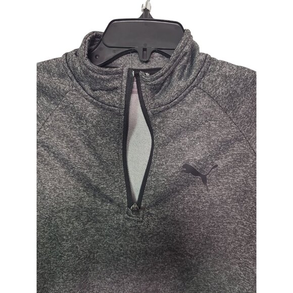 Puma Boys Long Sleeve Gray Quarter-Zip Pullover Shirt Size Large (14-16) - Picture 6 of 9